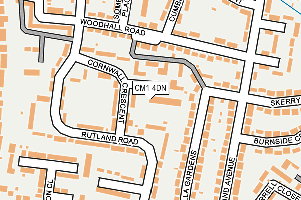 CM1 4DN map - OS OpenMap – Local (Ordnance Survey)