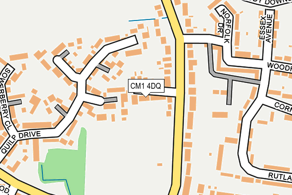 CM1 4DQ map - OS OpenMap – Local (Ordnance Survey)