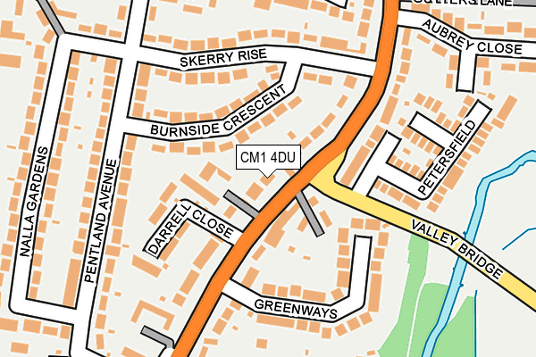 CM1 4DU map - OS OpenMap – Local (Ordnance Survey)