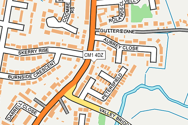 CM1 4DZ map - OS OpenMap – Local (Ordnance Survey)