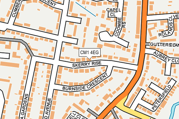 CM1 4EG map - OS OpenMap – Local (Ordnance Survey)