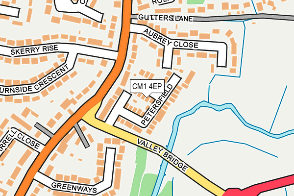 CM1 4EP map - OS OpenMap – Local (Ordnance Survey)