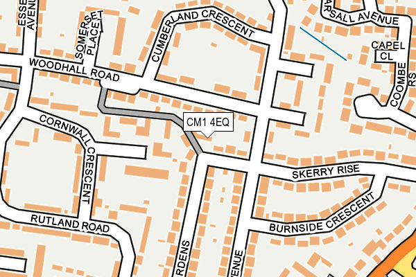 CM1 4EQ map - OS OpenMap – Local (Ordnance Survey)