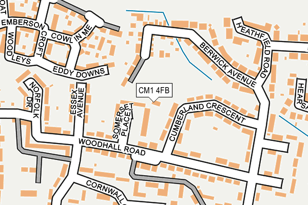 CM1 4FB map - OS OpenMap – Local (Ordnance Survey)
