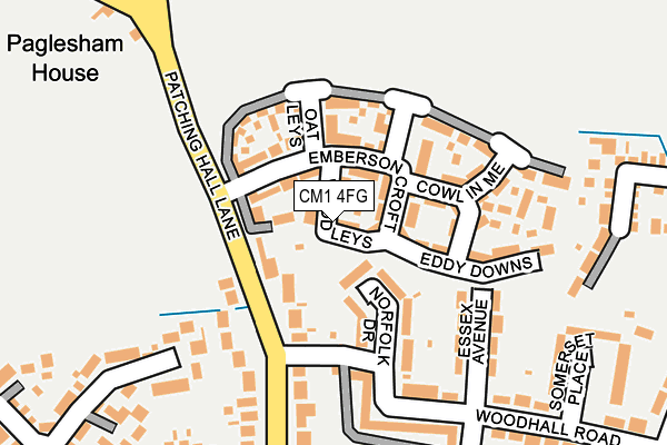 CM1 4FG map - OS OpenMap – Local (Ordnance Survey)