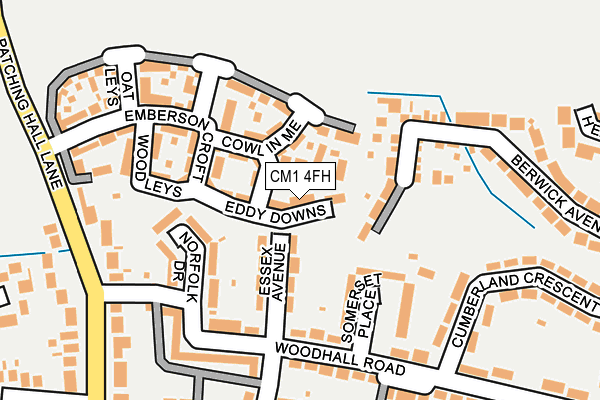 CM1 4FH map - OS OpenMap – Local (Ordnance Survey)