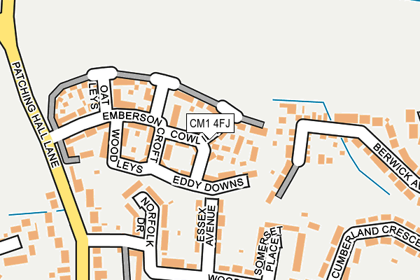 CM1 4FJ map - OS OpenMap – Local (Ordnance Survey)