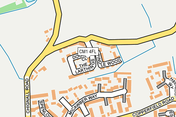 CM1 4FL map - OS OpenMap – Local (Ordnance Survey)