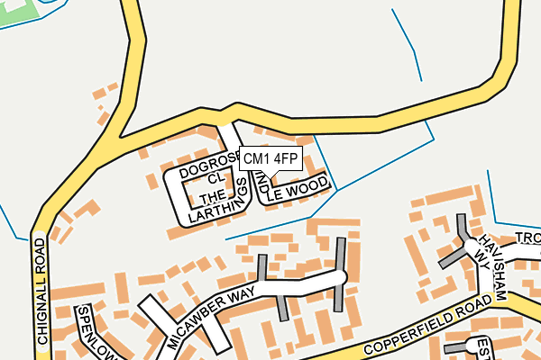 CM1 4FP map - OS OpenMap – Local (Ordnance Survey)