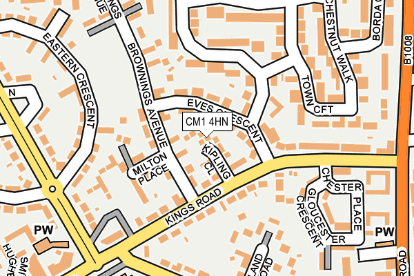 CM1 4HN map - OS OpenMap – Local (Ordnance Survey)