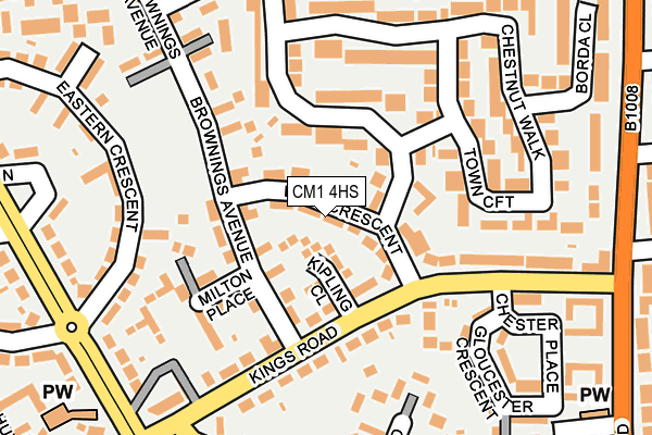 CM1 4HS map - OS OpenMap – Local (Ordnance Survey)