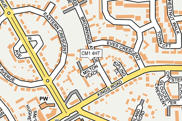 CM1 4HT map - OS OpenMap – Local (Ordnance Survey)