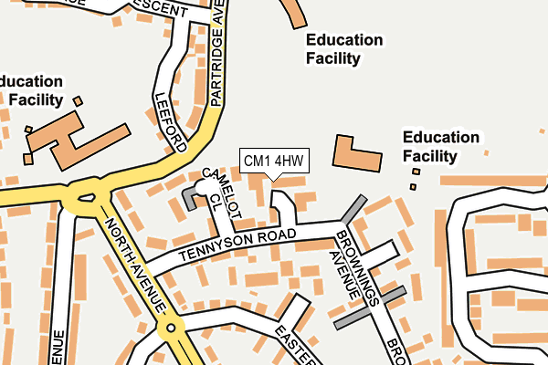 CM1 4HW map - OS OpenMap – Local (Ordnance Survey)