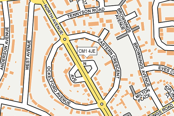 CM1 4JE map - OS OpenMap – Local (Ordnance Survey)