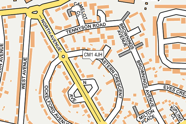 CM1 4JH map - OS OpenMap – Local (Ordnance Survey)