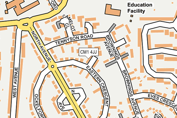 CM1 4JJ map - OS OpenMap – Local (Ordnance Survey)