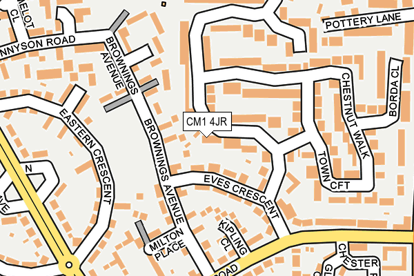 CM1 4JR map - OS OpenMap – Local (Ordnance Survey)