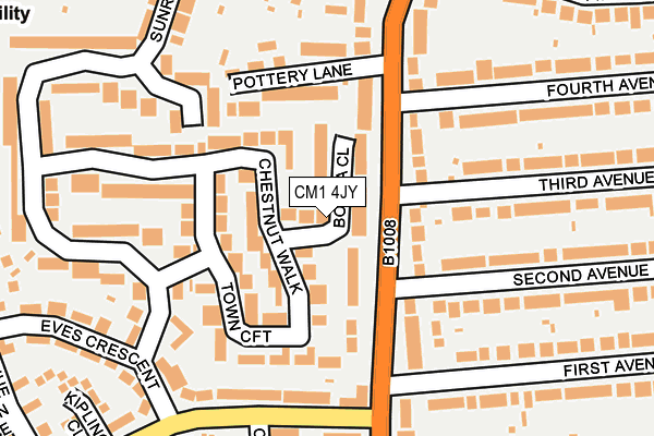 CM1 4JY map - OS OpenMap – Local (Ordnance Survey)