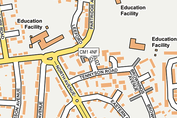 CM1 4NF map - OS OpenMap – Local (Ordnance Survey)