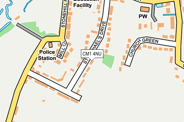 CM1 4NU map - OS OpenMap – Local (Ordnance Survey)