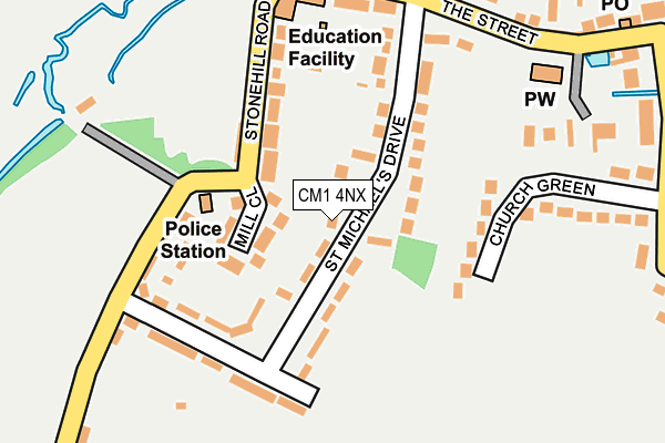 CM1 4NX map - OS OpenMap – Local (Ordnance Survey)