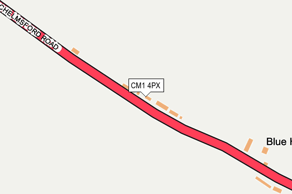 CM1 4PX map - OS OpenMap – Local (Ordnance Survey)