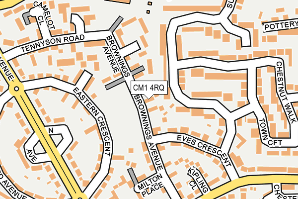 CM1 4RQ map - OS OpenMap – Local (Ordnance Survey)
