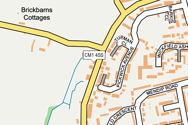 CM1 4SS map - OS OpenMap – Local (Ordnance Survey)