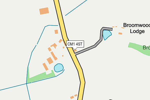 CM1 4ST map - OS OpenMap – Local (Ordnance Survey)