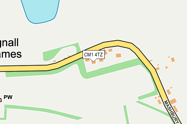 CM1 4TZ map - OS OpenMap – Local (Ordnance Survey)