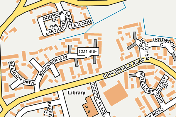 CM1 4UE map - OS OpenMap – Local (Ordnance Survey)