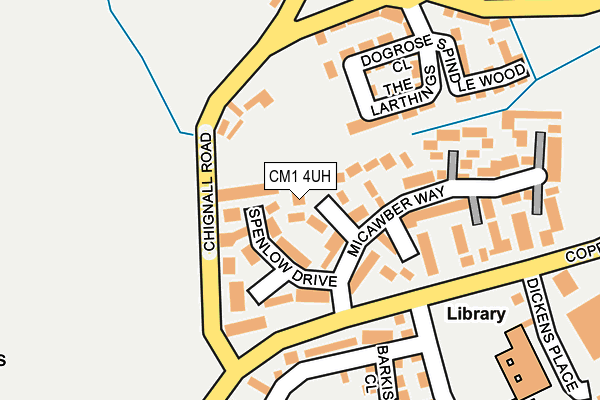 CM1 4UH map - OS OpenMap – Local (Ordnance Survey)