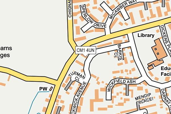 CM1 4UN map - OS OpenMap – Local (Ordnance Survey)