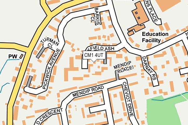 CM1 4UT map - OS OpenMap – Local (Ordnance Survey)
