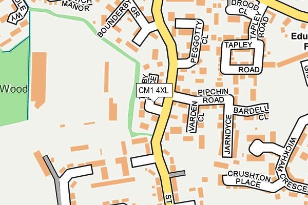 CM1 4XL map - OS OpenMap – Local (Ordnance Survey)