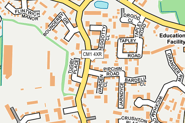CM1 4XR map - OS OpenMap – Local (Ordnance Survey)