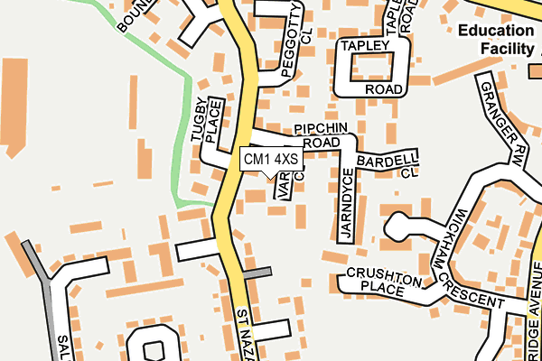 CM1 4XS map - OS OpenMap – Local (Ordnance Survey)