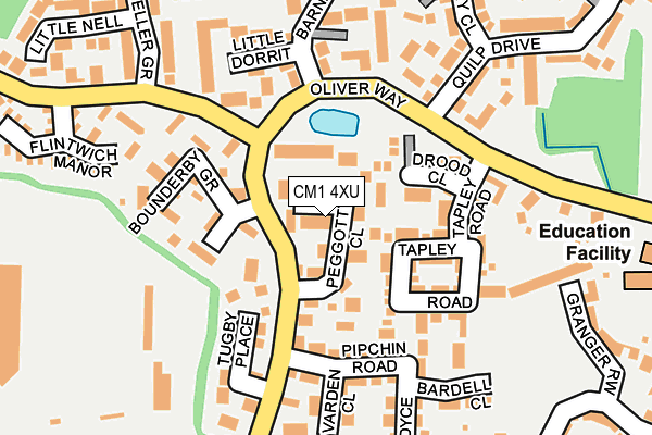 CM1 4XU map - OS OpenMap – Local (Ordnance Survey)