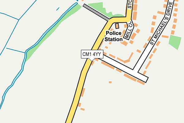 CM1 4YY map - OS OpenMap – Local (Ordnance Survey)