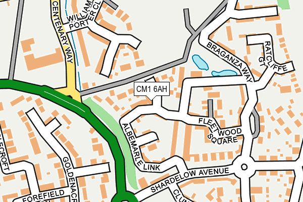CM1 6AH map - OS OpenMap – Local (Ordnance Survey)