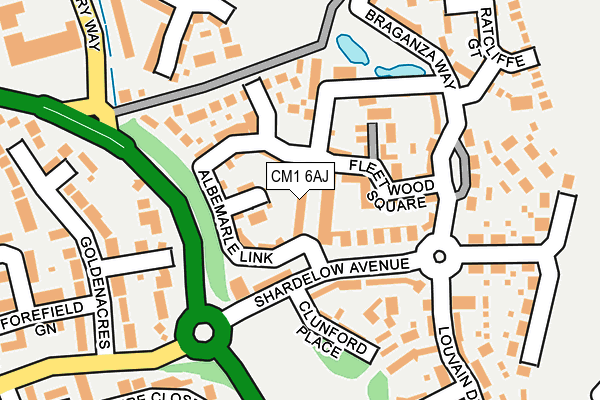 CM1 6AJ map - OS OpenMap – Local (Ordnance Survey)