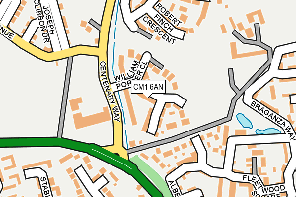 CM1 6AN map - OS OpenMap – Local (Ordnance Survey)