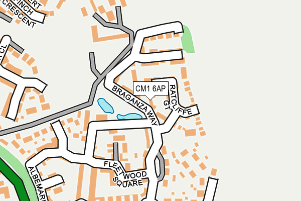 CM1 6AP map - OS OpenMap – Local (Ordnance Survey)