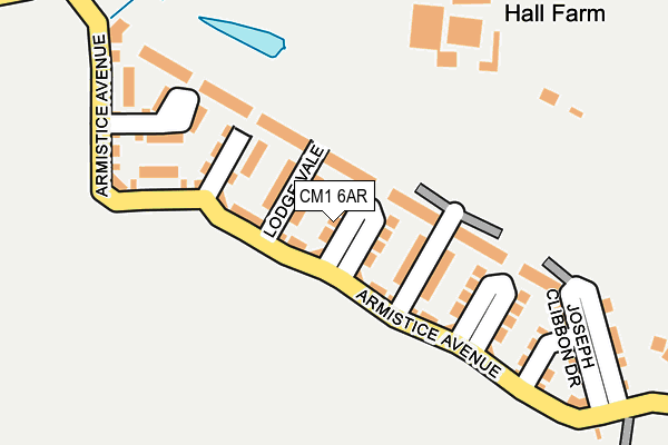 CM1 6AR map - OS OpenMap – Local (Ordnance Survey)