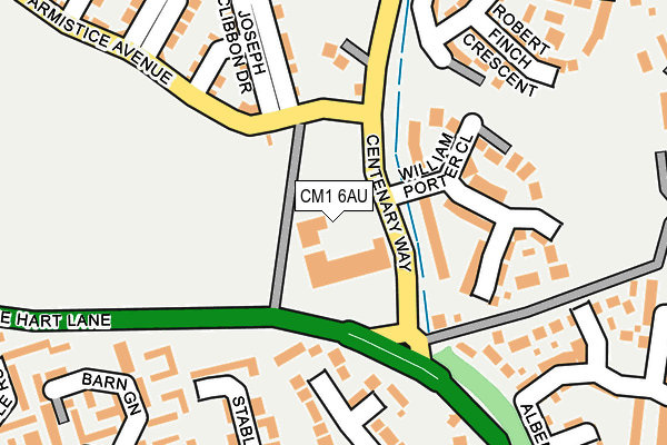 CM1 6AU map - OS OpenMap – Local (Ordnance Survey)