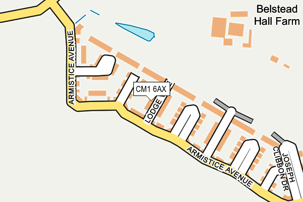 CM1 6AX map - OS OpenMap – Local (Ordnance Survey)
