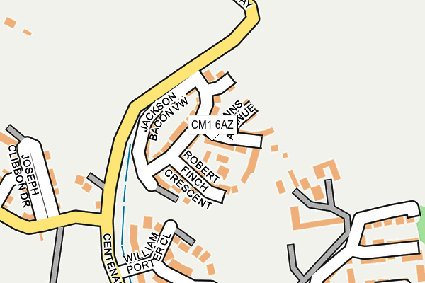 CM1 6AZ map - OS OpenMap – Local (Ordnance Survey)