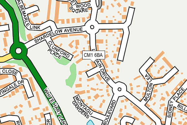 CM1 6BA map - OS OpenMap – Local (Ordnance Survey)