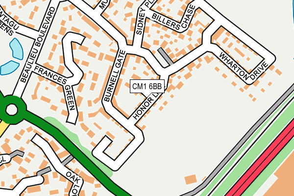 CM1 6BB map - OS OpenMap – Local (Ordnance Survey)