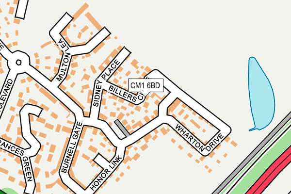 CM1 6BD map - OS OpenMap – Local (Ordnance Survey)